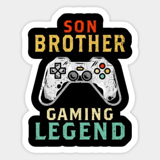 Son Brother Gaming Legend Gamer Gifts For Teen Boys Gaming Sticker